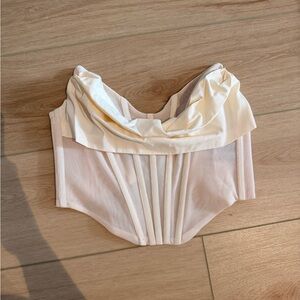 NWT NBD Hailee Bustier Top in Ivory